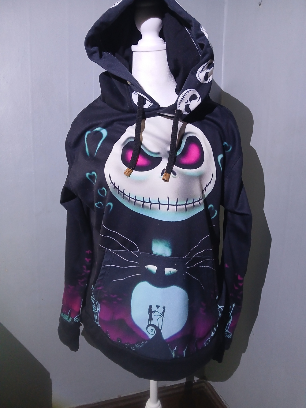 Nightmare Before Christmas Black & Blue Graphic Hoodie